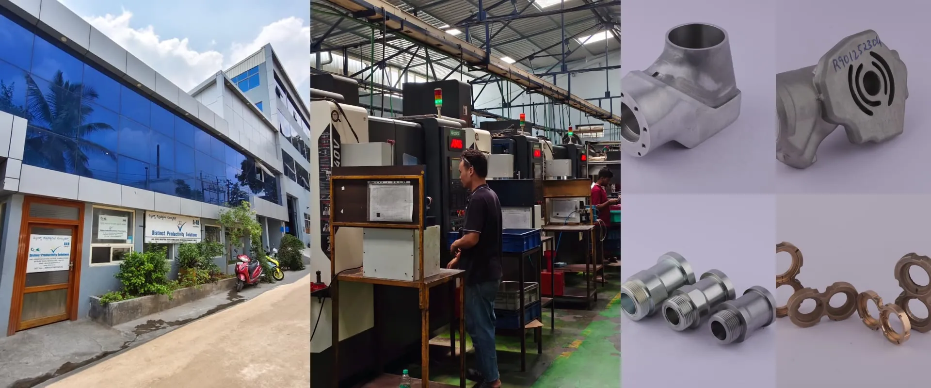 DPS main building, a battery of CNC machines and precision components