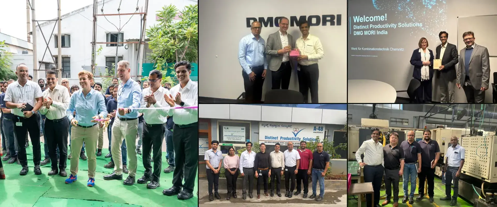 Customer visits to DPS: Bosch Rexroth facility inauguration, DMG MORI and Siemens meetings, and customer teams at the A-48 plant