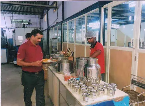 Food being served at the DPS canteen