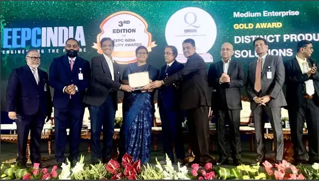 EEPC Quality Award – Gold in the Medium Industry category at the 11th edition of IESS 2024, Coimbatore, 4th March 2024.