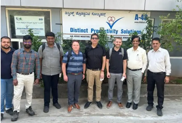 Eric Hutt (Director, IPS Sourcing), Michael Strasser (Global Category Manager – Castings), Craig Galarneau (Global Category Manager – Machining) and Vellanki Yashwanth (Sr. Category Manager – Machining, BVC India) from Regal Rexnord, USA, in October 2025.